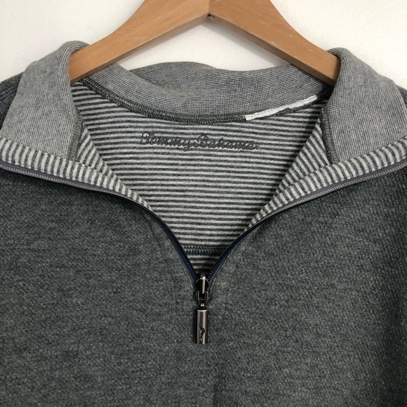 Tommy Bahama Quarter Zip Pullover Hoodie - Picture 3 of 5